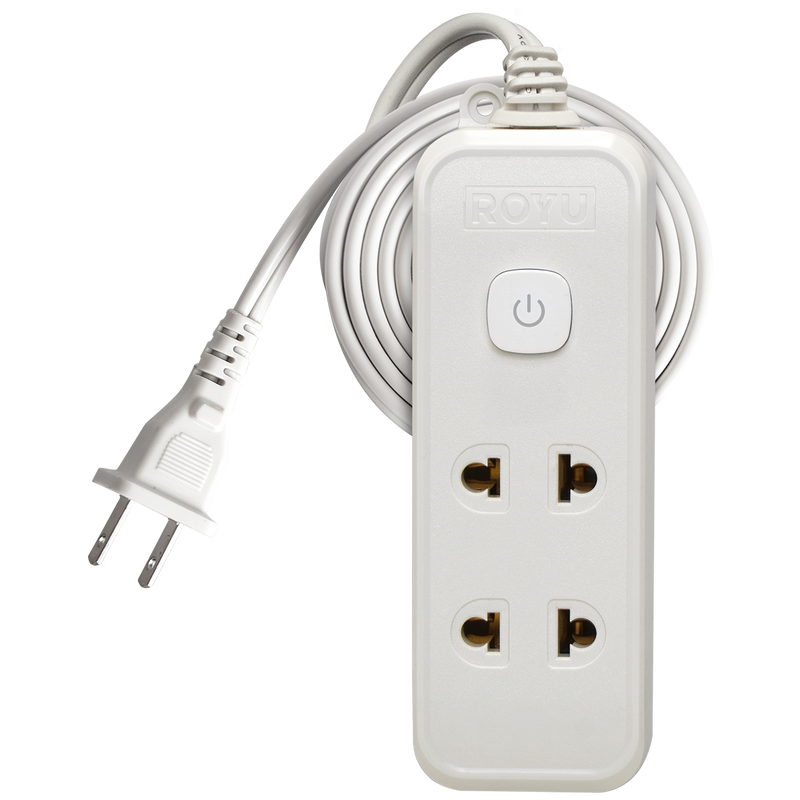 ROYU 2+1 GANG Extension Cord with Push Button Switch (9M Extension)