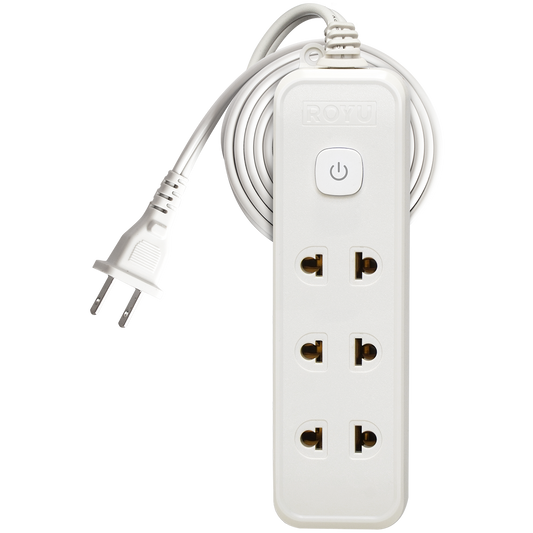 ROYU 3+1 GANG Extension Cord with Push Button Switch (3M Extension)