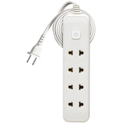 ROYU, 4, Universal, Outlet, +1, Flat, Pin, Extension, Cord,  Push, Button, Switch, 3M, Extension
