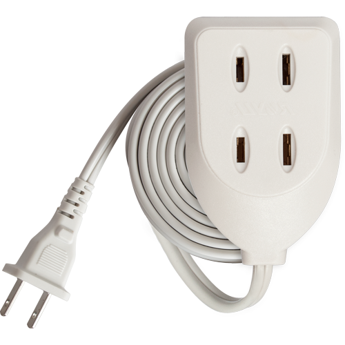 ROYU 3 Gang Flat Pin Outlet Extension Cord