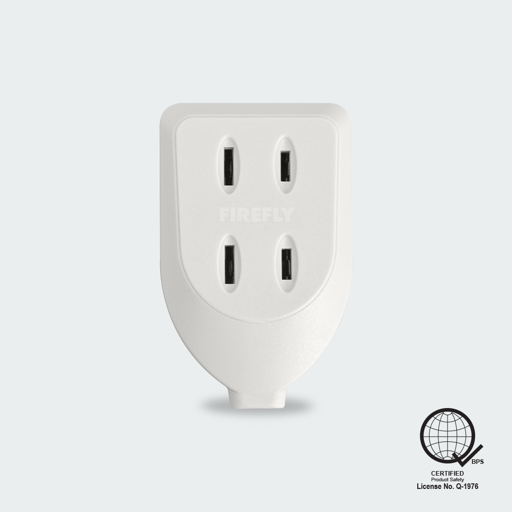 ROYU 3 Gang Flat Pin Outlet Extension Cord