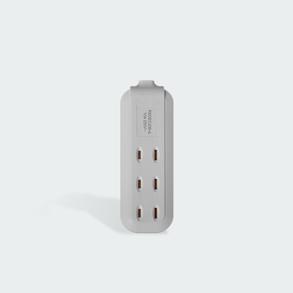 ROYU 3 + 3 Gang Flat Pin Extension Cord (6M Extension)
