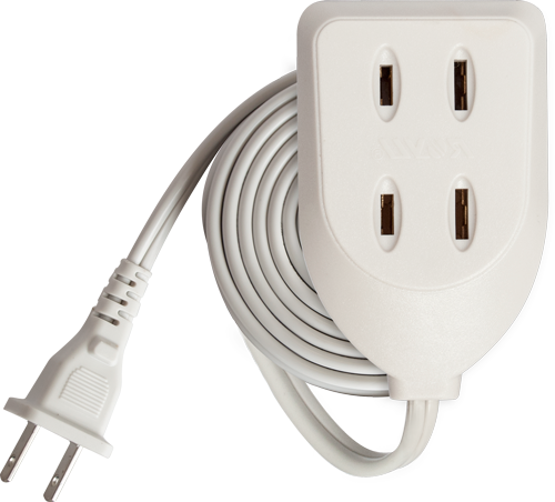 ROYU 3 Gang Flat Pin Outlet Extension Cord (6M Extension)
