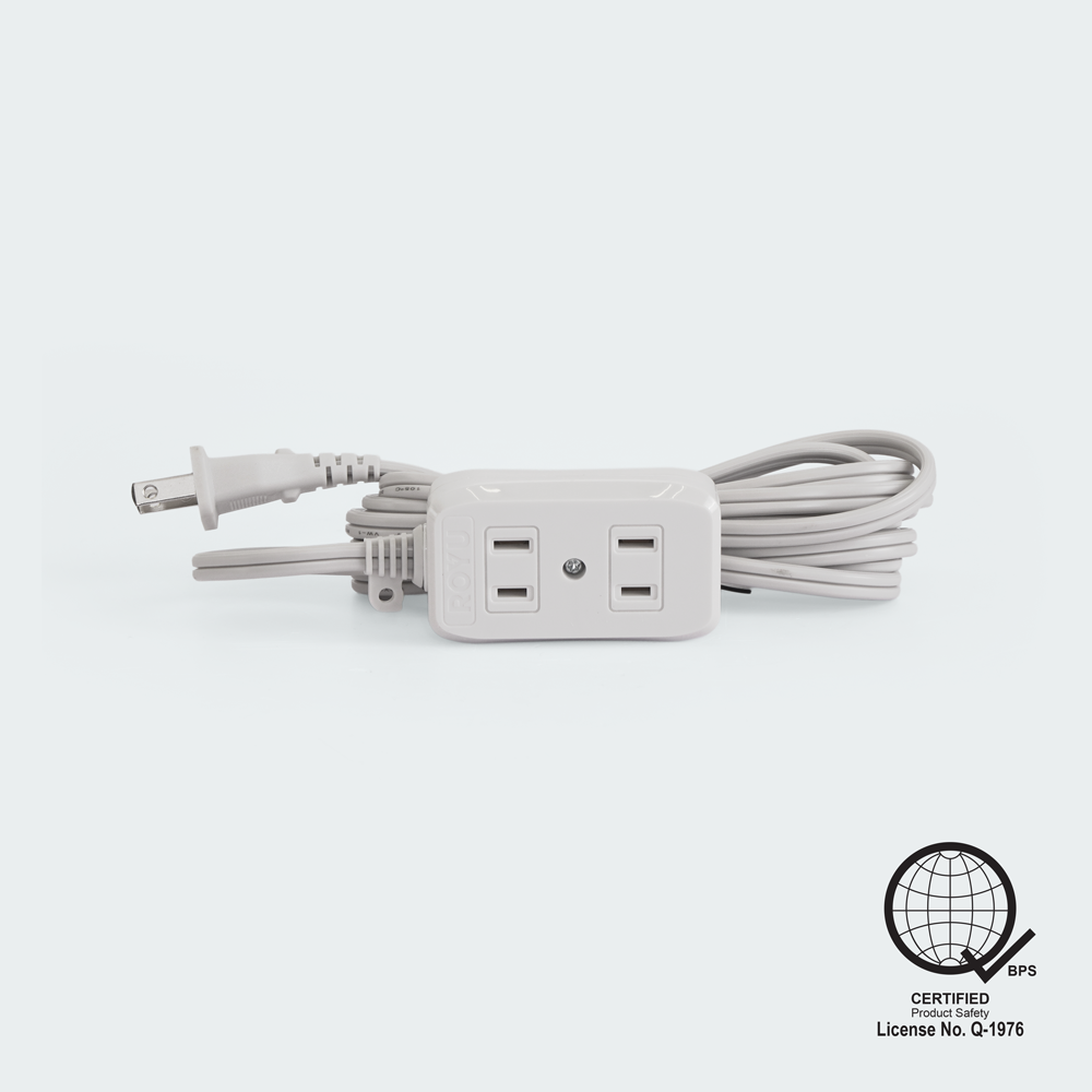ROYU 2 + 1 Gang Flat Pin Outlet
