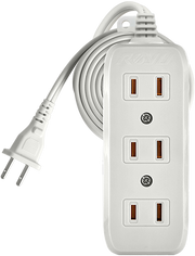 ROYU 3 + 1 Gang Flat Pin Outlet