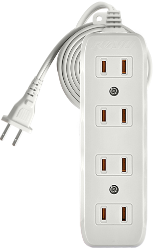 ROYU 4 + 1 Gang Flat Pin Outlet