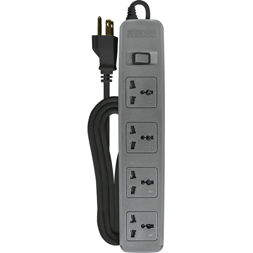 ROYU 4 Gang Power Extension Cord with One Master Switch