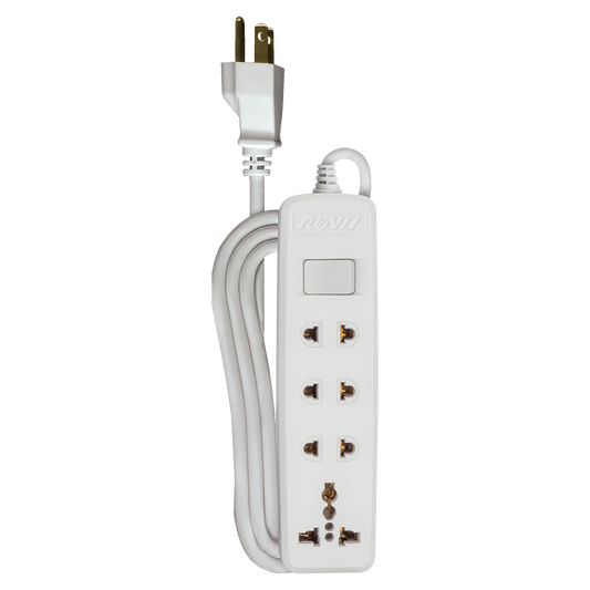 ROYU 4 Gang Universal Extension Cord with One Master Swtich