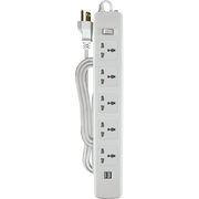 ROYU, 5, Gang, Power, Extension, Cord,  One, Master, Switch, and, 2, USB