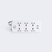 ROYU 6 Gang Power Extension Cord with One Master Swtich and 2 USB