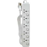 ROYU 5 Gang Power Extension Cord with Individual Switches