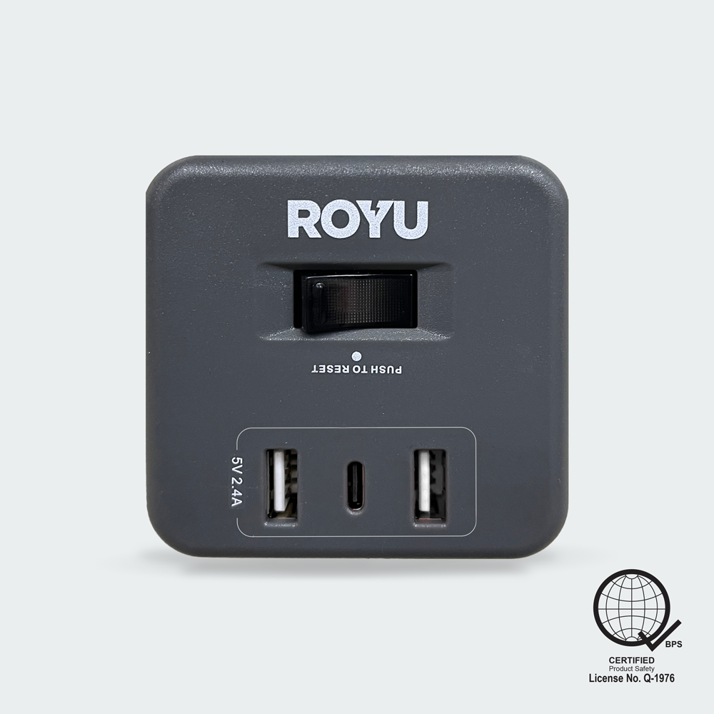 ROYU 4-Gang Cube Power Strips with USB Ports