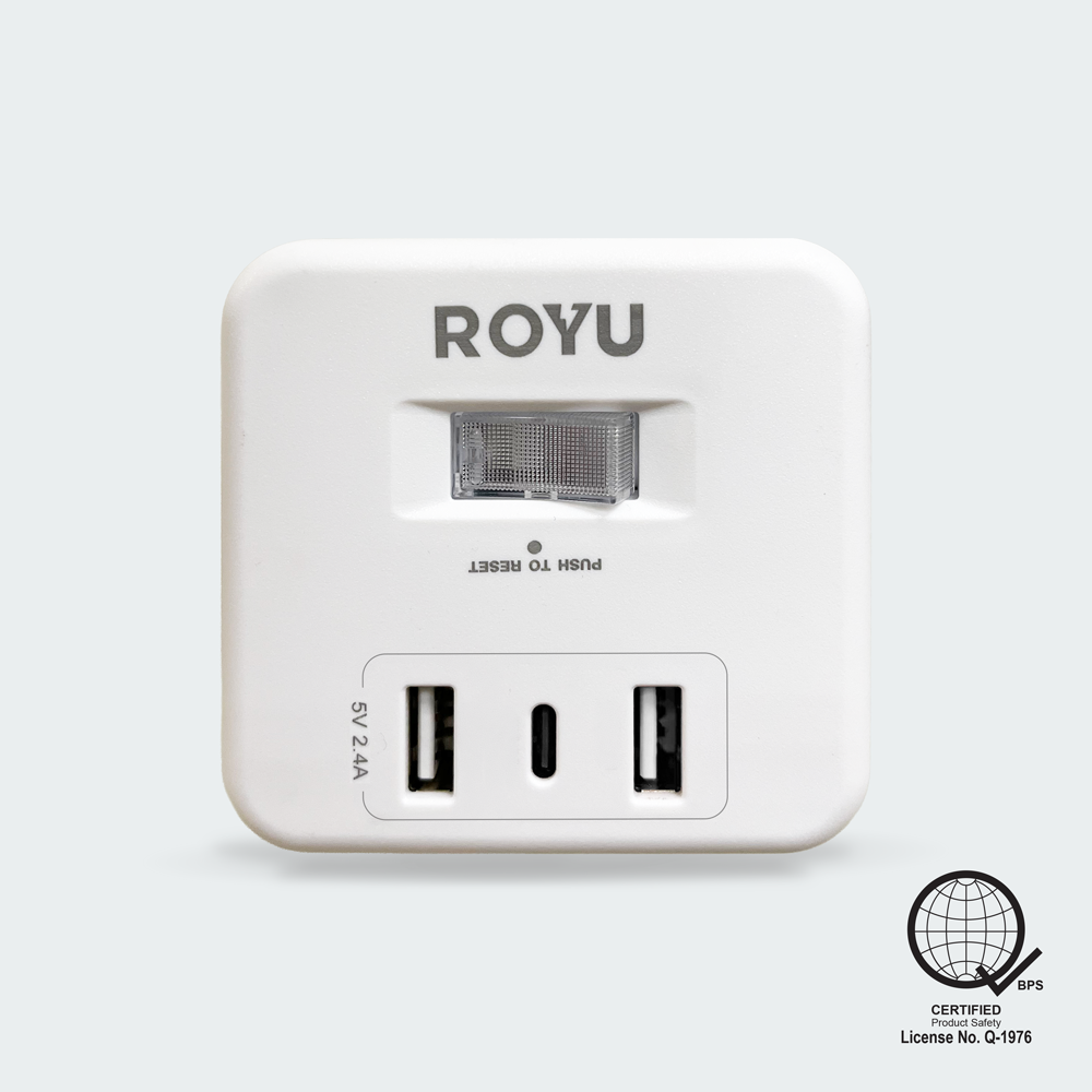 ROYU 4-Gang Cube Power Strips with USB Ports