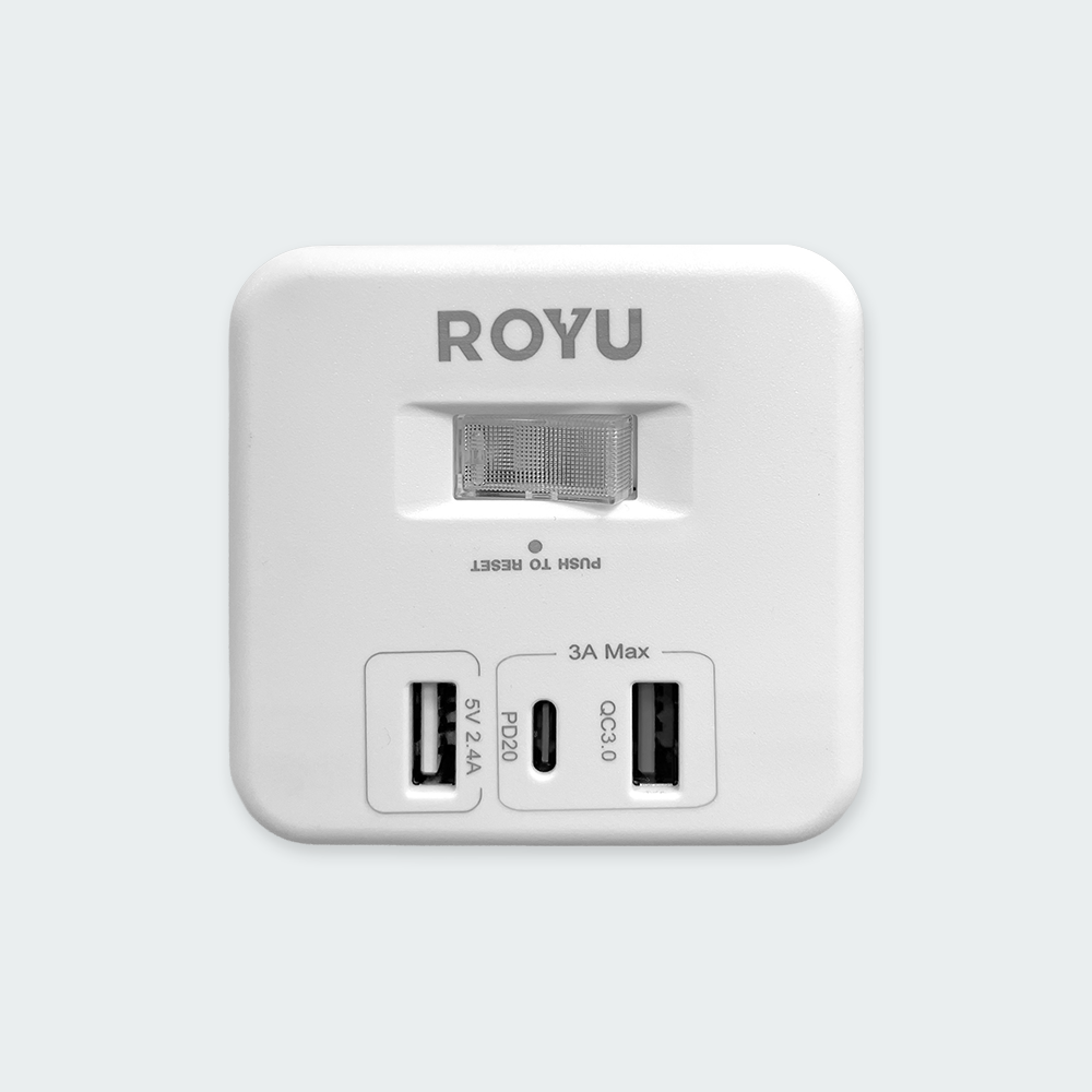 ROYU 4-Gang Cube Power Strips with USB Ports