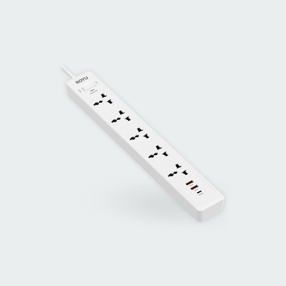 ROYU 5-Gang Power Strip with USB Ports