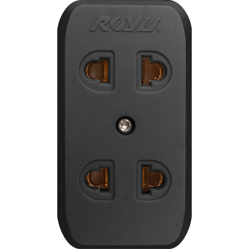 ROYU 2 Gang Surface Type Universal Outlet