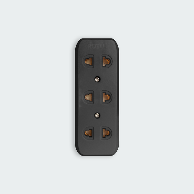 ROYU 3 Gang Surface Type Universal Outlet – FELCO Store