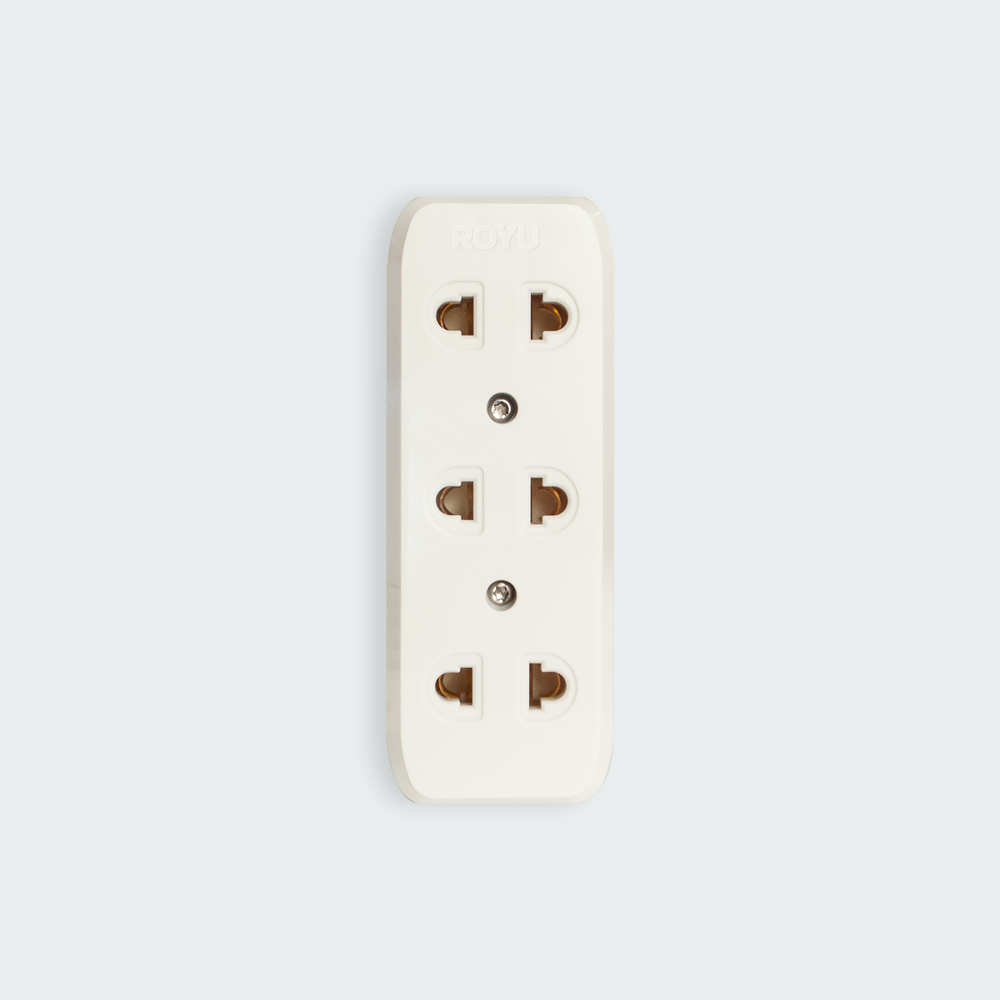 ROYU 3 Gang Surface Type Universal Outlet