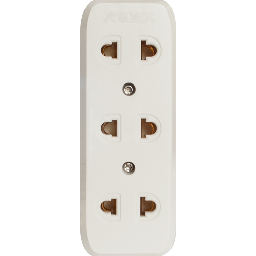 ROYU 3 Gang Surface Type Universal Outlet