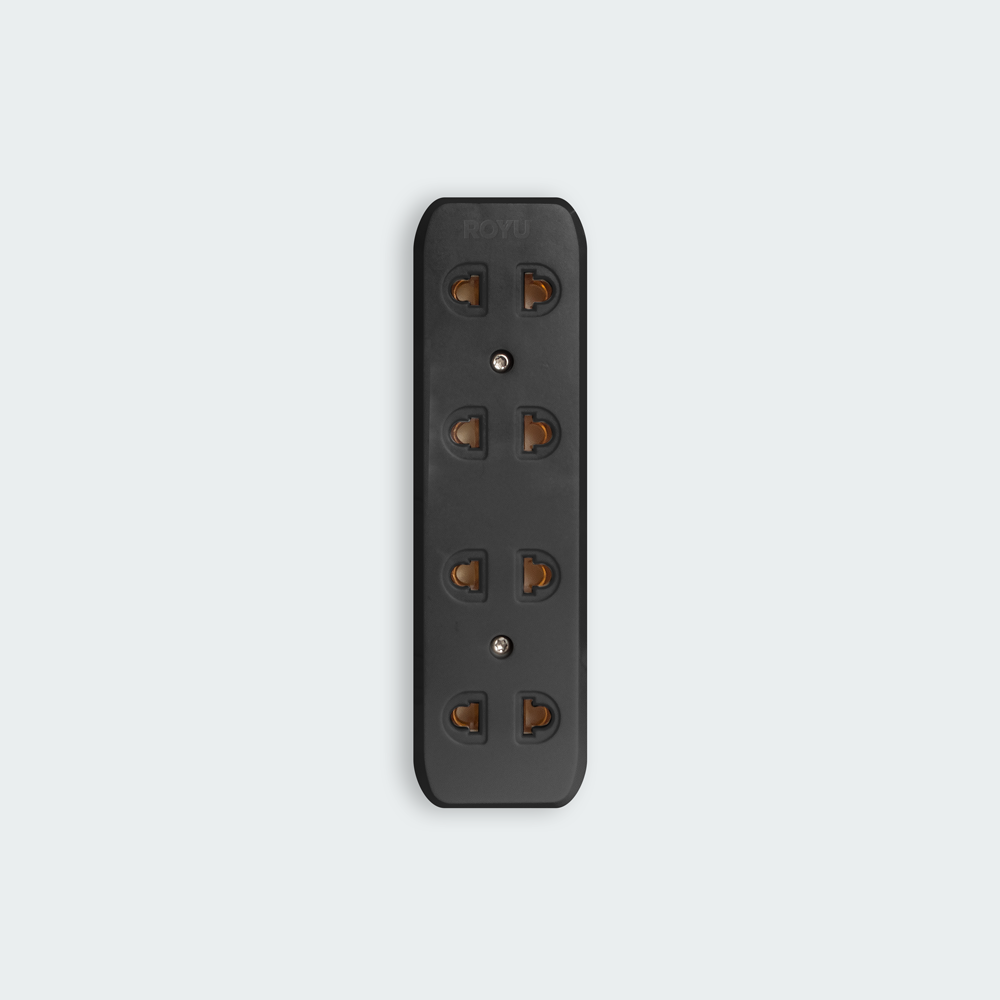 ROYU 4 Gang Surface Type Universal Outlet