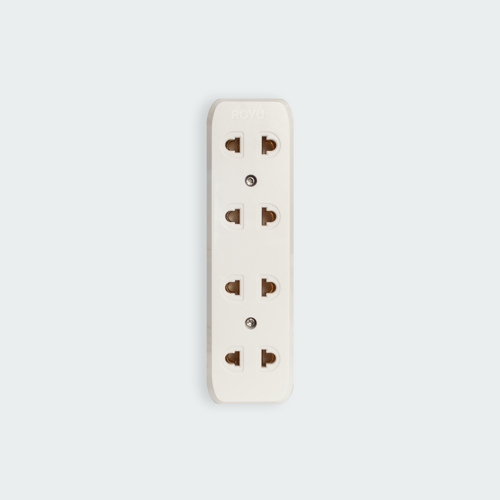 ROYU 4 Gang Surface Type Universal Outlet