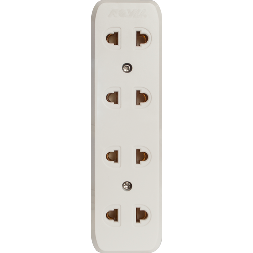 ROYU 4 Gang Surface Type Universal Outlet