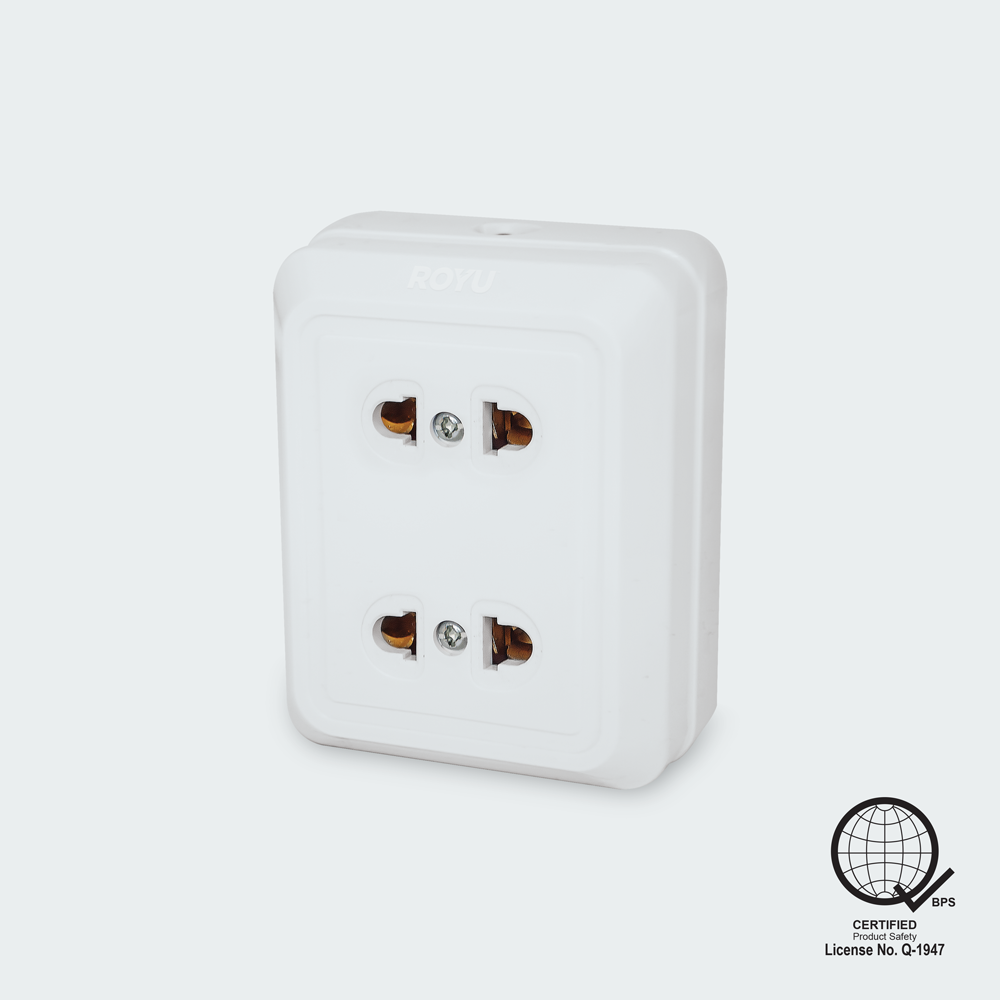 ROYU 2 Gang Surface Type Outlet