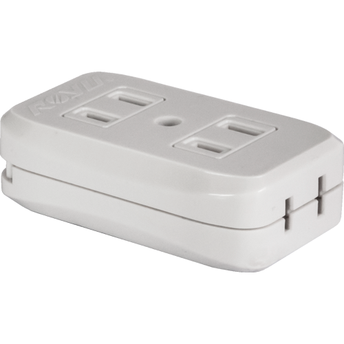 ROYU 2 + 1 Gang Surface Type Flat Pin Outlet