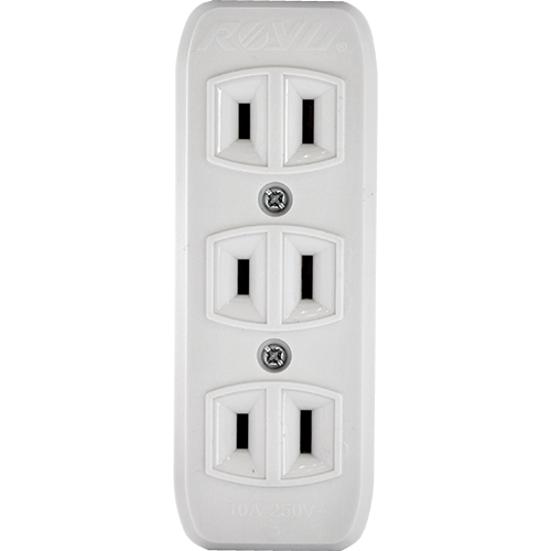 ROYU 3 Gang Surface Type Spring Loaded Outlet