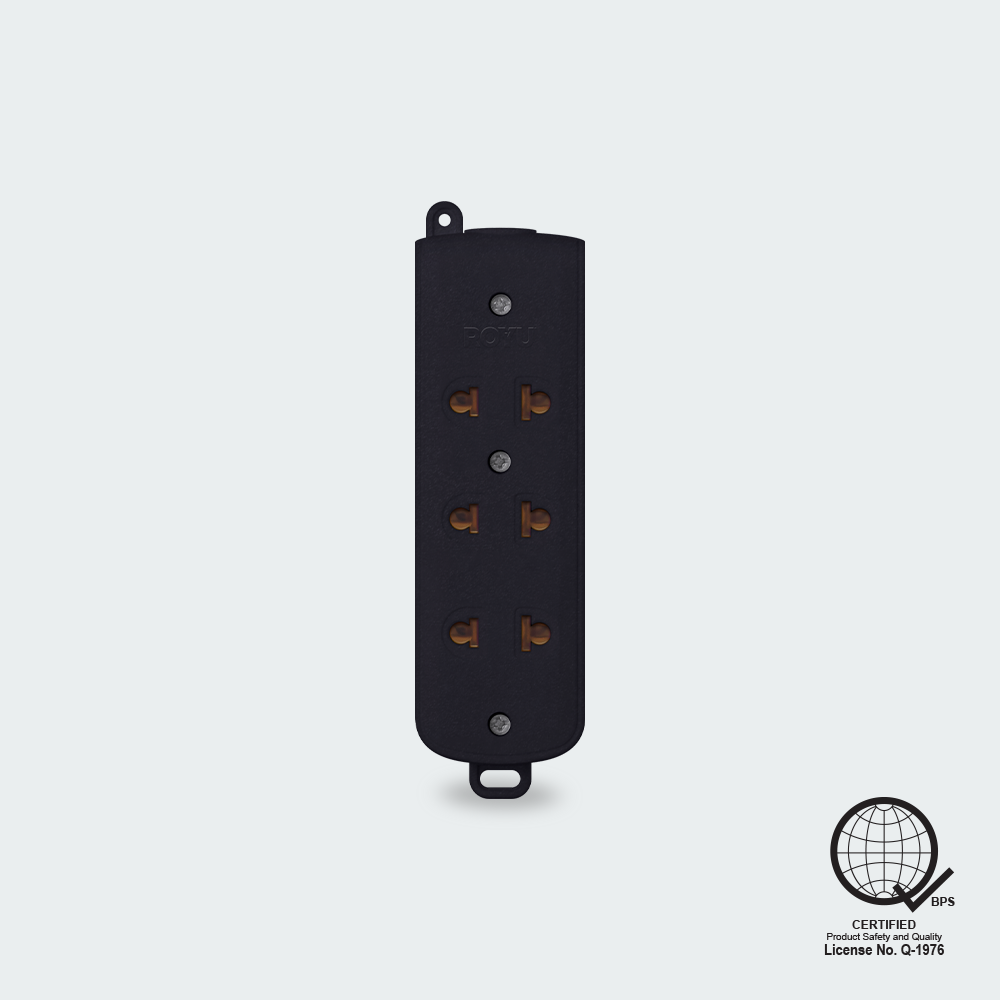 ROYU 3-Gang Universal Outlet Surface Type
