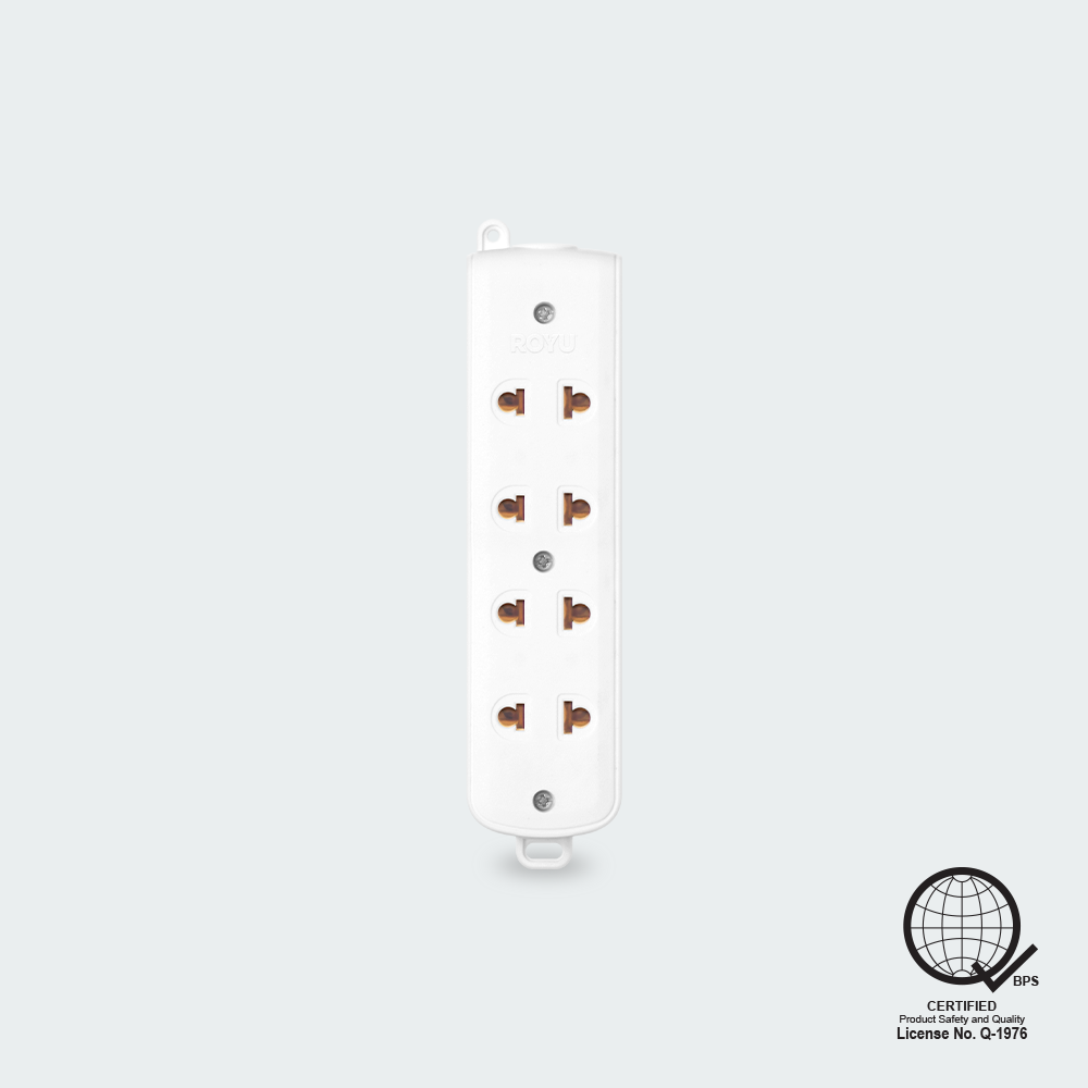 ROYU 4-Gang Universal Outlet Surface Type
