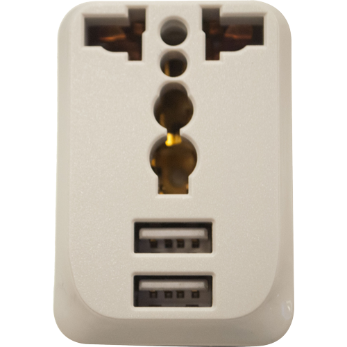 ROYU Universal Adapter with 2 USB Ports