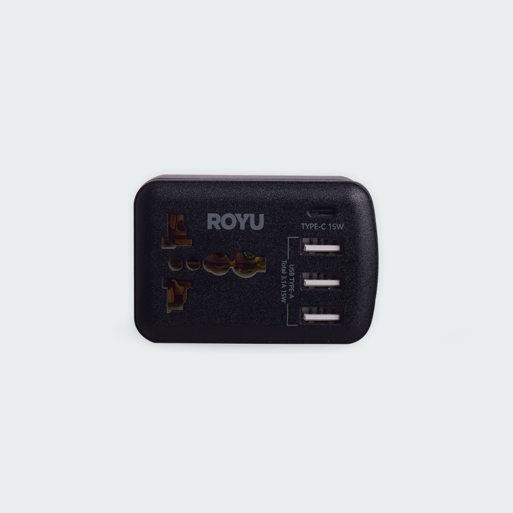 ROYU International Adapter w/ USB (3A+1C)
