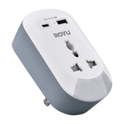 ROYU 1 Gang Wall Adapter with Night Light and USB Ports