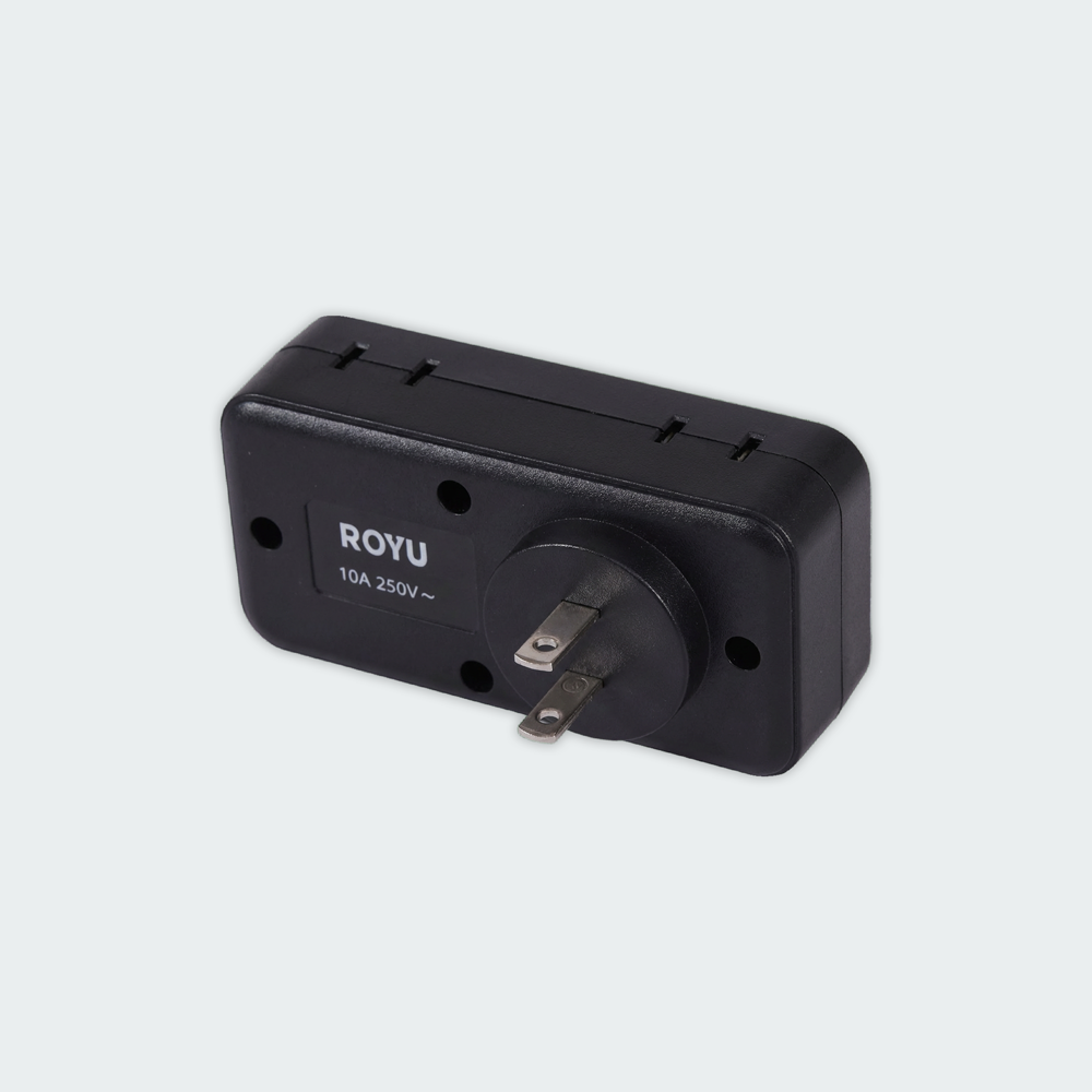 ROYU Universal Adapter (2 International + 2 Flat Pin Outlets) with Push Button Switch