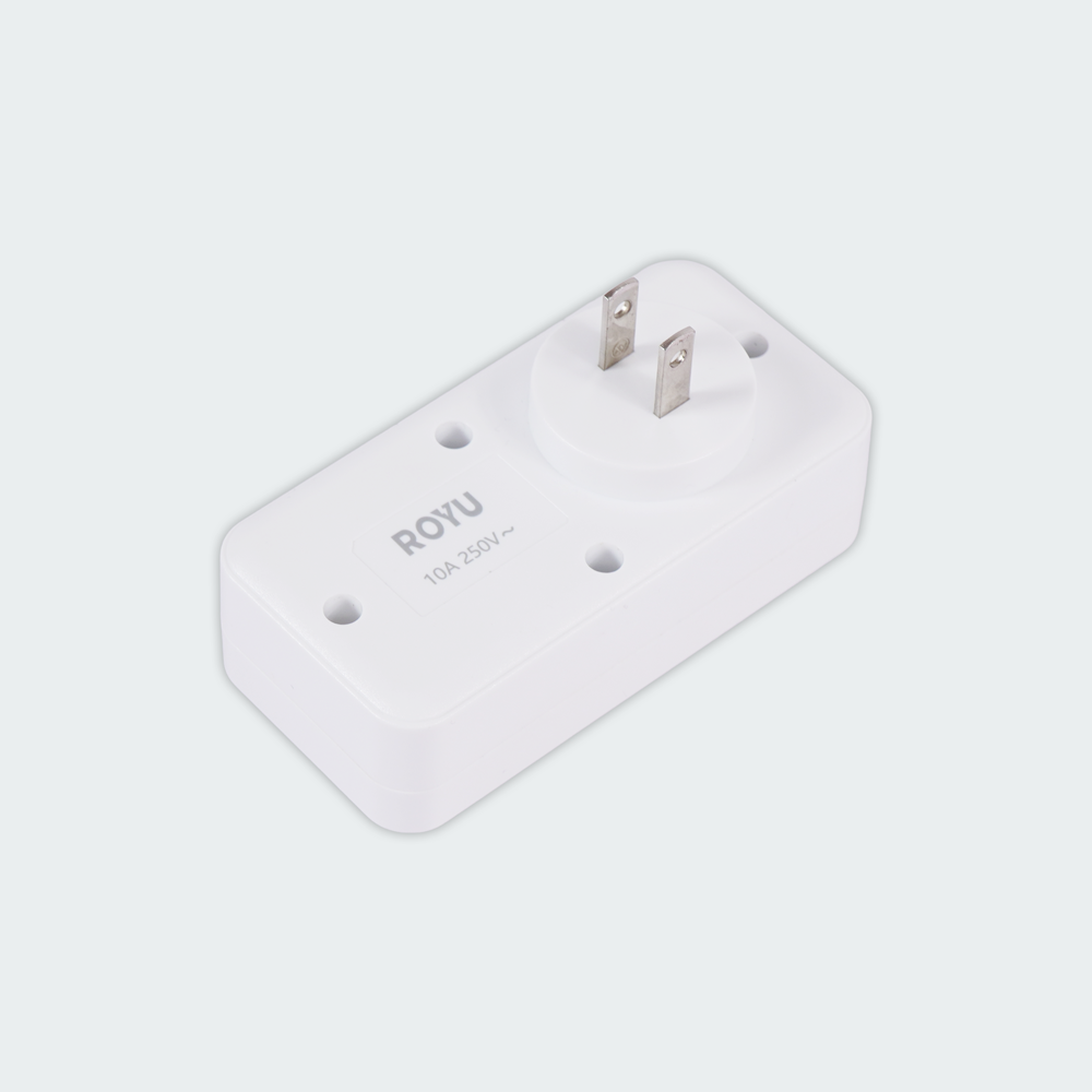 ROYU Universal Adapter (2 International + 2 Flat Pin Outlets) with Push Button Switch