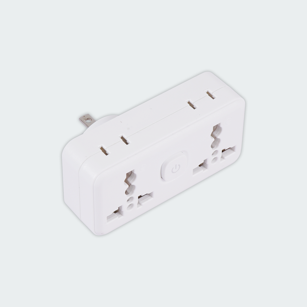 ROYU Universal Adapter (2 International + 2 Flat Pin Outlets) with Push Button Switch