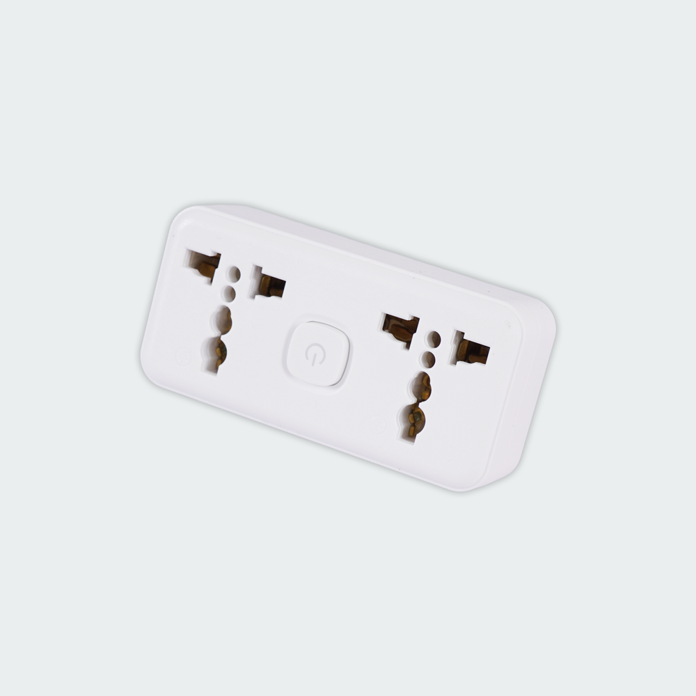 ROYU Universal Adapter (2 International + 2 Flat Pin Outlets) with Push Button Switch