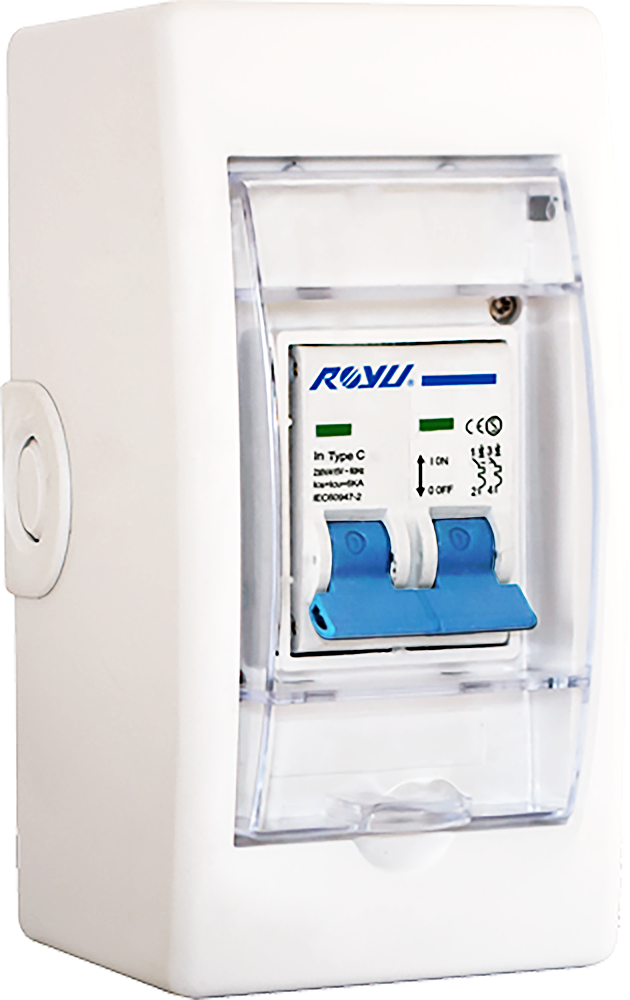 ROYU Mini Safety Breaker 32A with Cover and Outlet