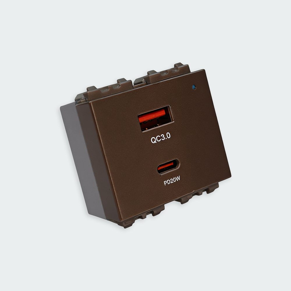 ROYU Plano USB Outlet with A+C Ports
