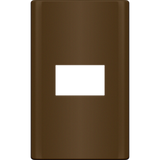 ROYU Plano 1 Gang Plate - Dark Wood