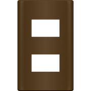 ROYU Plano 2 Gang Plate - Dark Wood