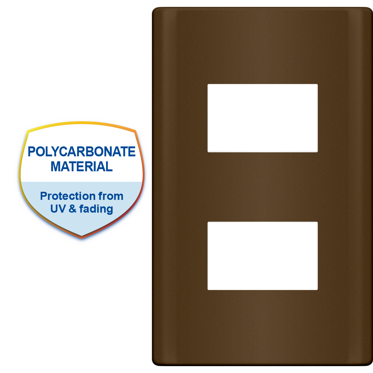 ROYU Plano 2 Gang Plate - Dark Wood