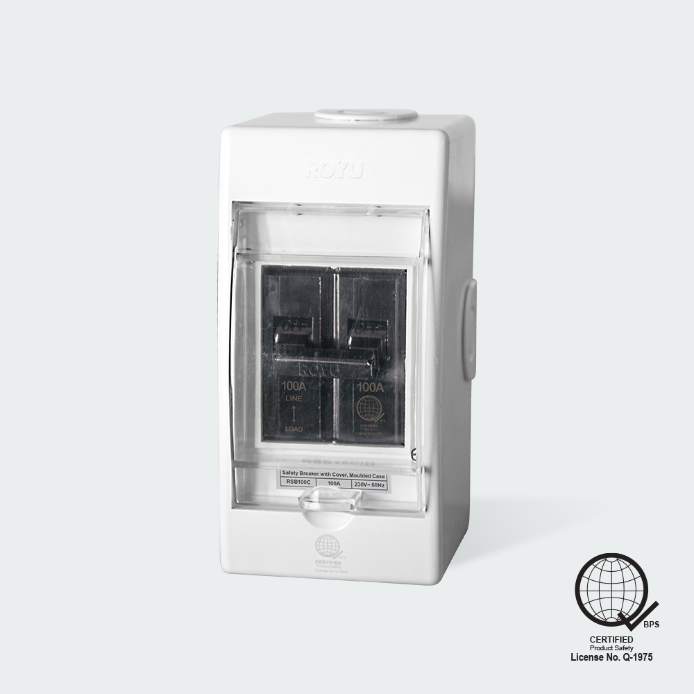 ROYU Safety Breaker 100A with Cover Moulded Case