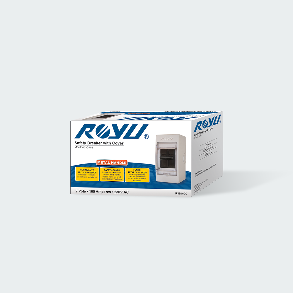 ROYU Safety Breaker 100A with Cover Moulded Case