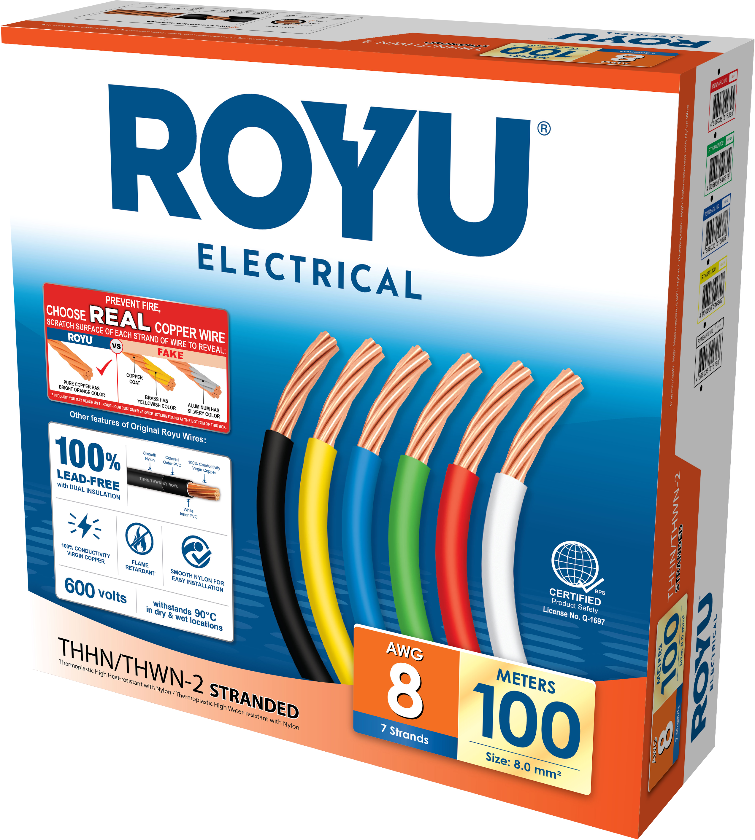ROYU THHN Circuit 8 AWG
