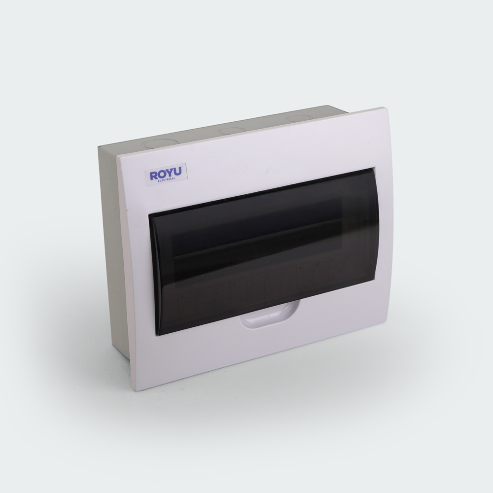 ROYU Metal Panel Box with Ploycarbonate Cover - 12 Branches