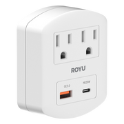 ROYU, 2, Gang, Wall, Adapter,  Fast, Charging, USB, Ports