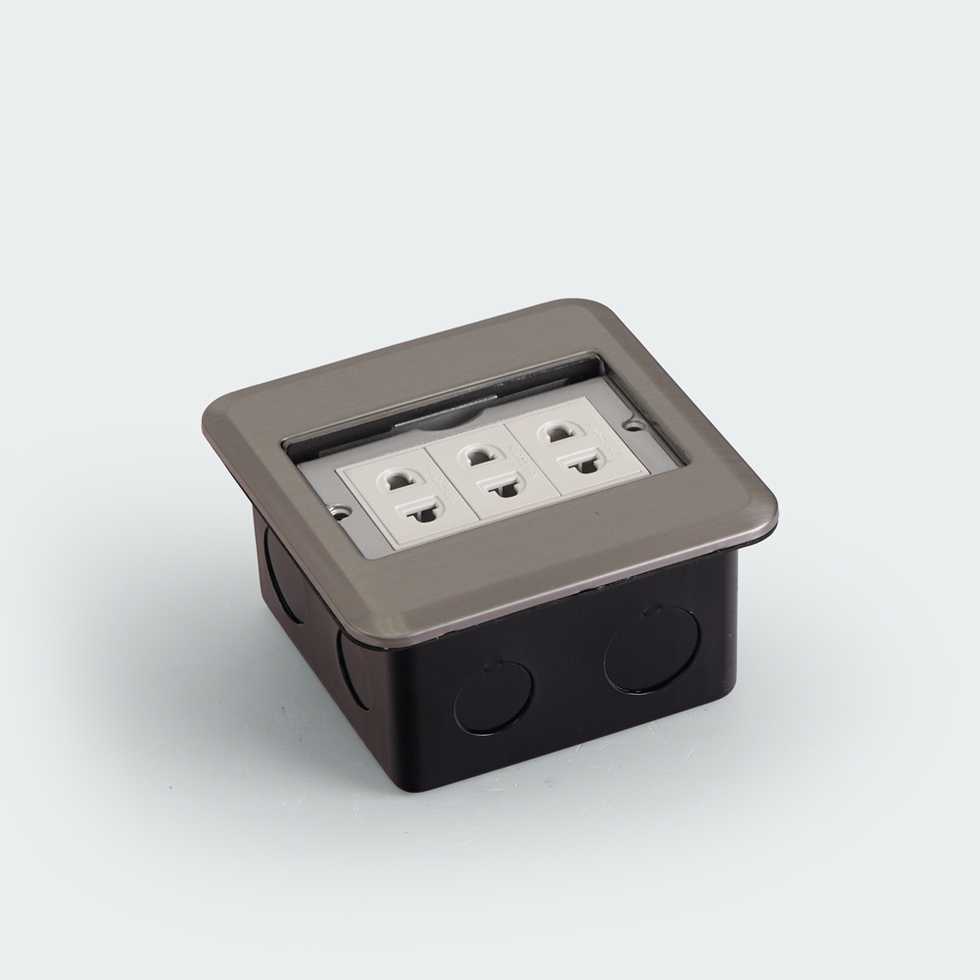 ROYU Floor Receptacle with 3 Gang Universal Outlet - Titanium – FELCO Store
