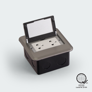 ROYU Floor Receptacle with Duplex Universal Outlet with Gound and Shutter - Titanium